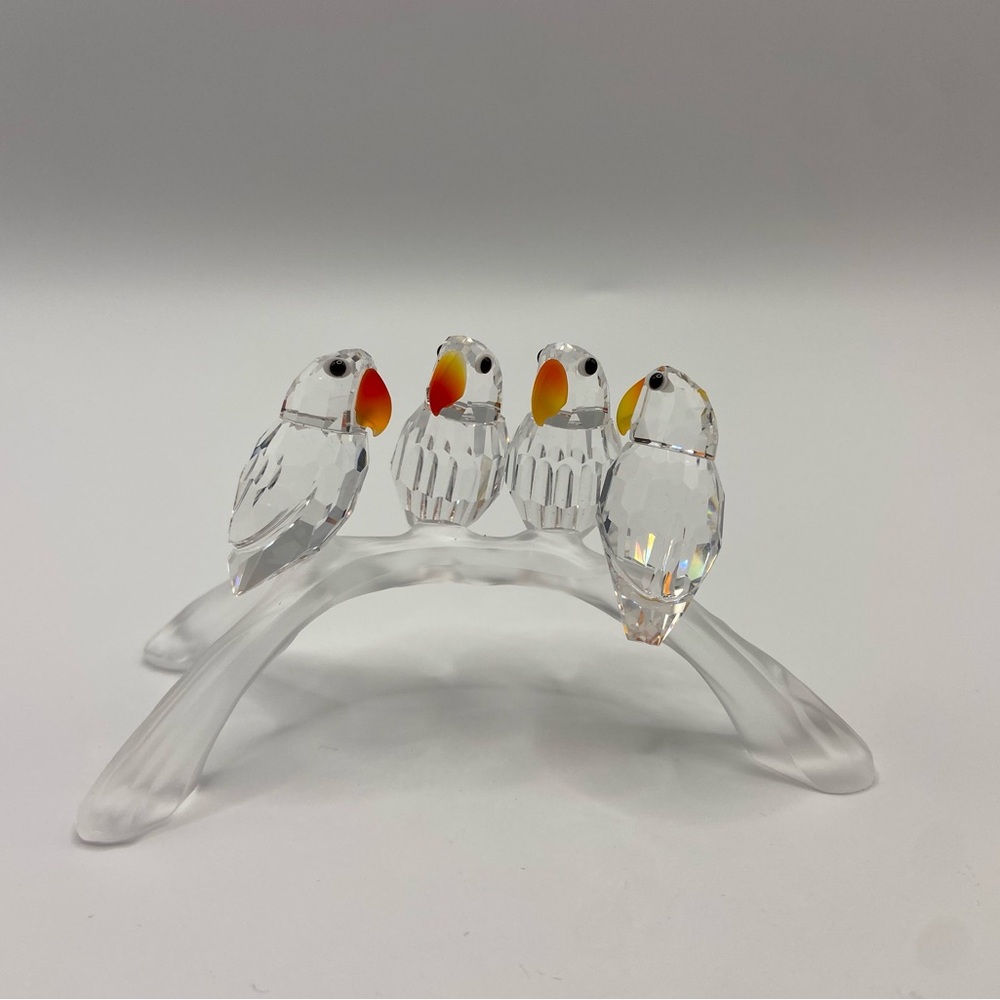 SOLD Swarovski Crystal Baby Lovebirds
